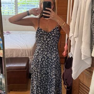 Zara Floral Spaghetti Strap Dress